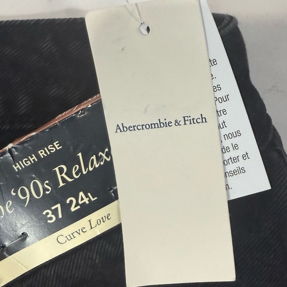 Abercrombie & Fitch Jeans Curve Love ’90s Relaxed High Rise Jeans Black Size 24W - Picture 7 of 10
